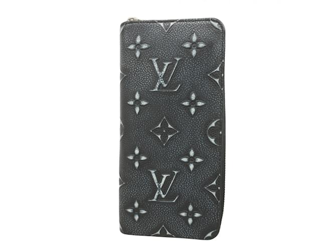 Louis Vuitton Long Wallet Monogram Zippy Vertical Black  ref.2274414