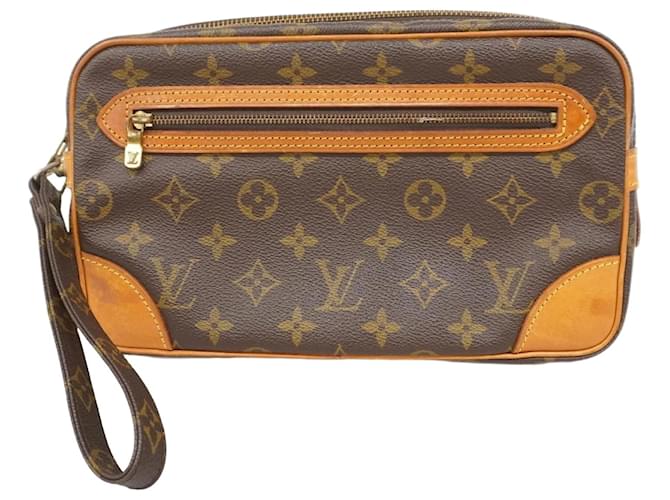 Louis Vuitton Monogram Marly Dragonne GM Clutch Bag Brown  ref.2274759