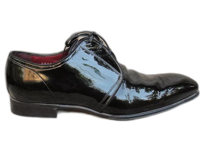 Dolce & Gabbana Millenial Lackleder Derbies schwarz