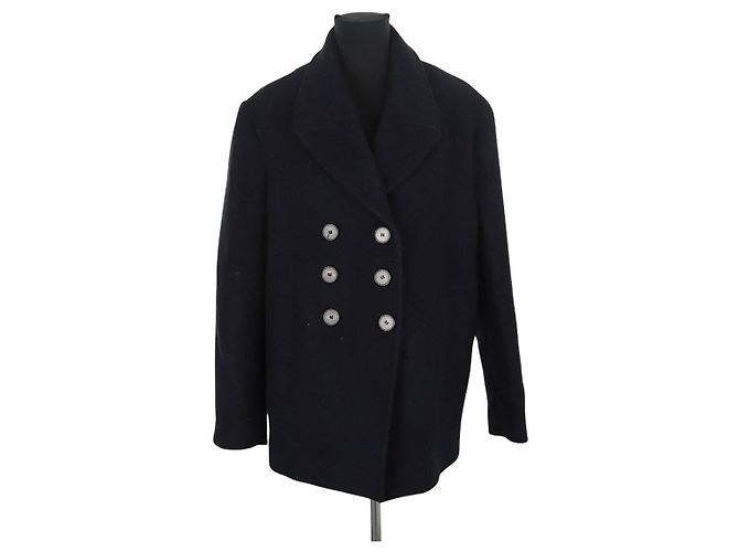 Margaux Lonnberg Black wool peacoat