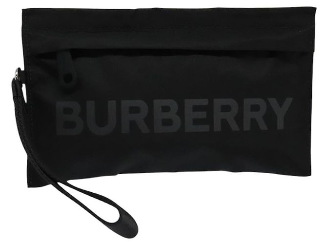 BURBERRY Tasche aus schwarzem Nylon mit Silber authentisch 118845
