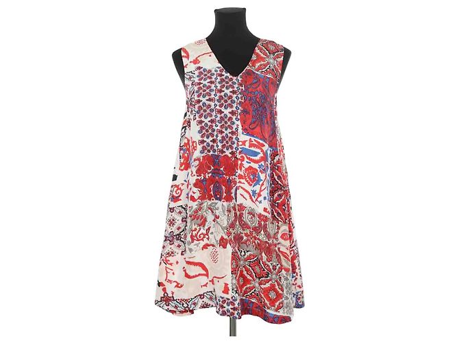 Stella Forest Vestido de seda rojo
