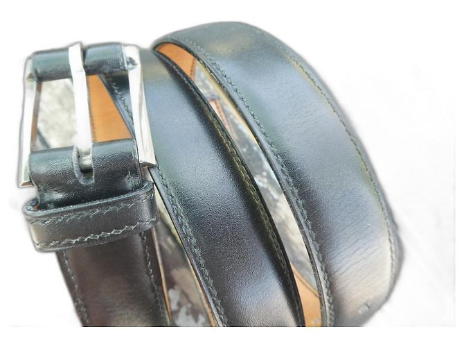 Berluti belt 85cm handmade Black