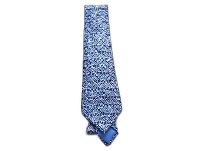 Hermès tie with its box Blue