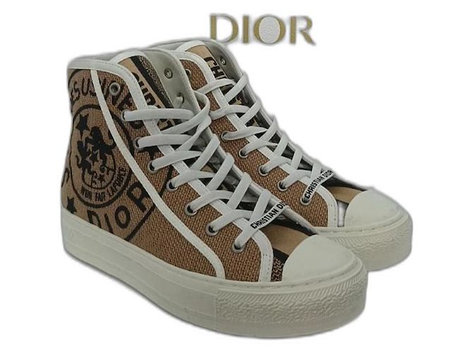 Christian Dior B 23 Scarpe stringate beige in cotone