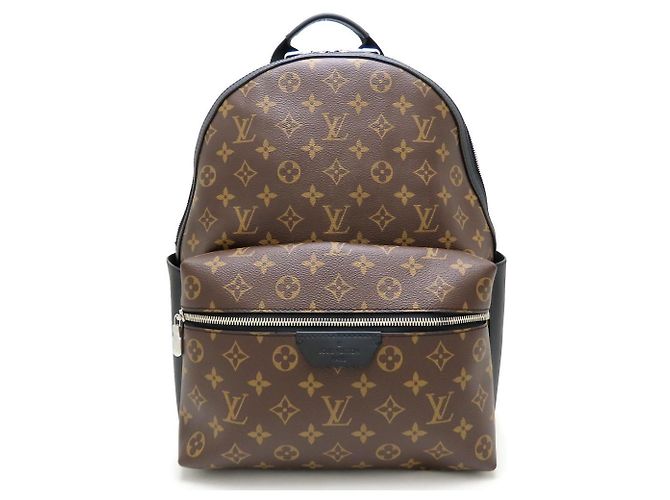 Louis Vuitton Monogram Macassar Discovery Backpack PM Brown Black