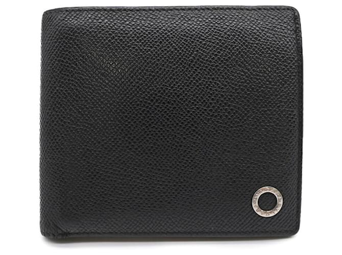 Bulgari Bvlgari Man Bi-Fold Wallet Black Leather  ref.2275847
