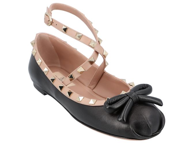 Valentino Garavani Bailarinas Valentino Rockstud Negras Negro