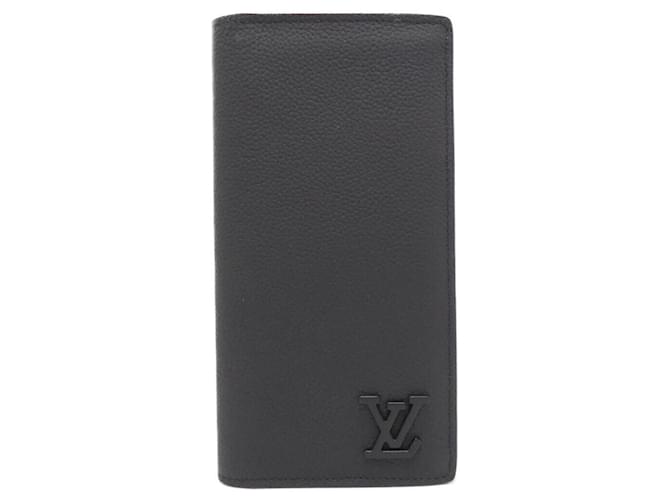 Louis Vuitton LV Aerogram Portefeuille Brazza Wallet Black Leather  ref.2276817