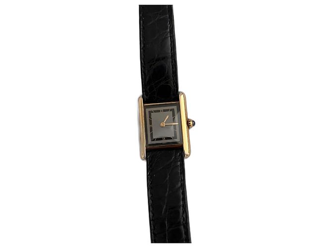 Reloj Cartier Tank Baño de Oro Gris