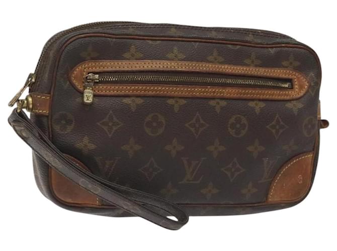 LOUIS VUITTON Monogram Marly Dragonne GM Clutch Bag M51825 LV Auth BD1166 Cloth  ref.2277101