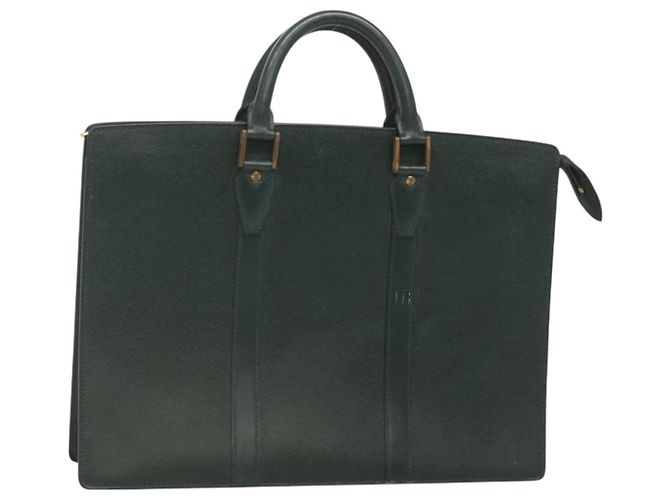 LOUIS VUITTON Taiga Portafolios Rozan Bolsa Ardoise M30052 LV Auth 121200 Gris