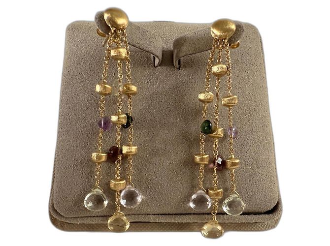 Autre Marque Orecchini Marco Bicego Paradise Multi-Strand in oro e pietre preziose Multicolore Gold hardware