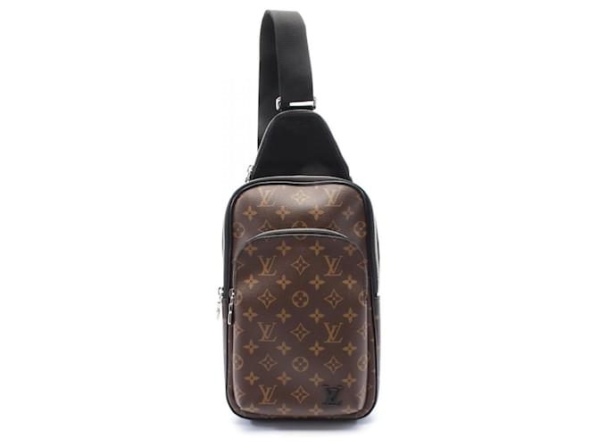 Louis Vuitton Monogram Macassar Fanny Pack Brown Black Leather Cloth  ref.2277342