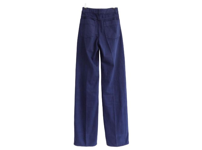 Jeans de denim suave azul oscuro Lemaire High Rise