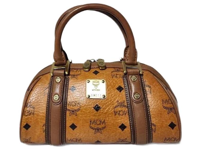 Bolsa de boliche MCM Visetos marrom