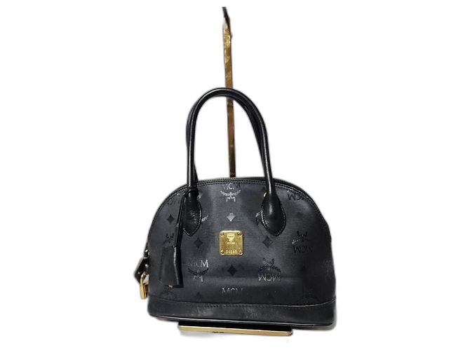MCM Vintage Visetos Mini Sac à Main Noir