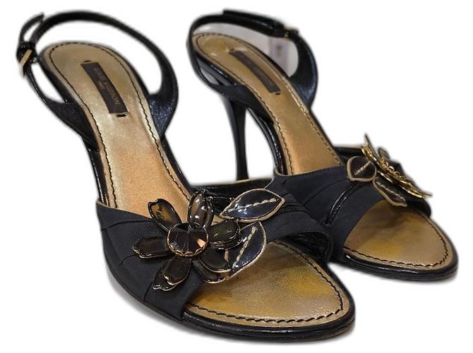 Louis Vuitton Stiletto High Heels Schwarz Leder