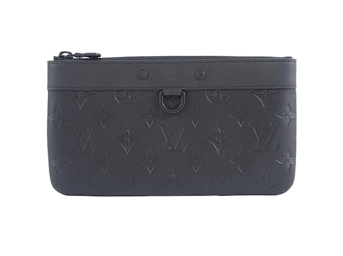 Louis Vuitton Pochette Discovery PM Clutch Bag Black Cloth  ref.2280044