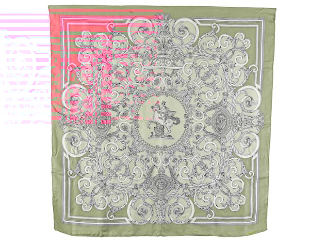Hermès Pink Les Tuileries Silk Scarf Cloth  ref.2280419