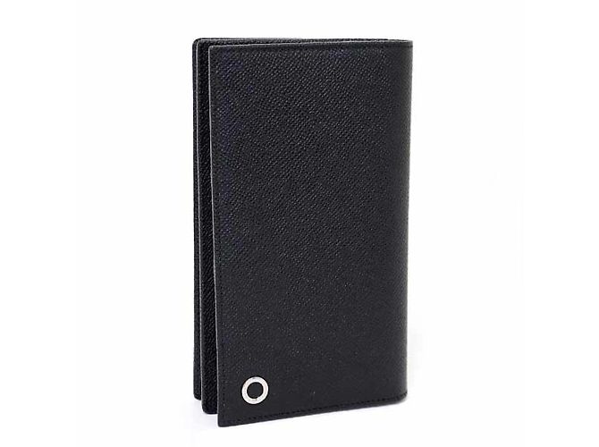 Bulgari Bvlgari Bvlgari Bi-Fold Long Wallet Black Blue