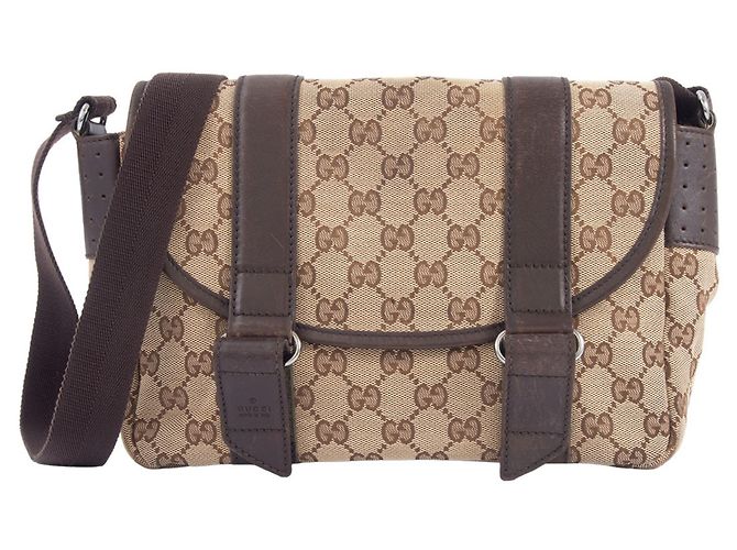 Bolsa de Ombro Gucci GG Canvas