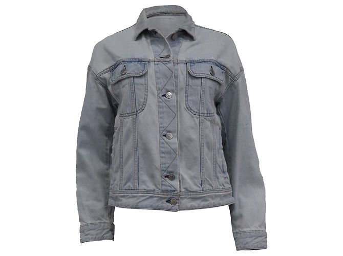 Acne Studios Button-Down Jacket in Bluer Cotton Denim