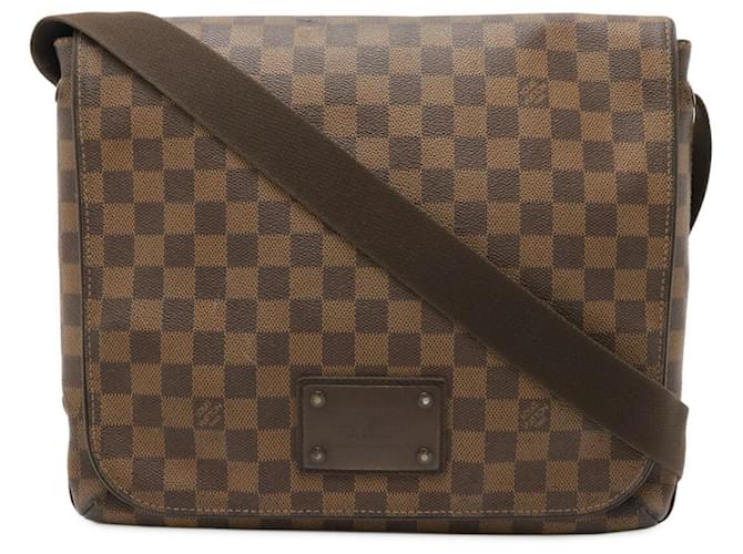 Louis Vuitton Brooklyn MM Damier Shoulder Bag Brown Cloth  ref.2281498