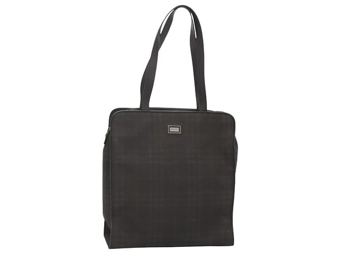 Burberry Bolsa Tote Nova Check em PVC Preto Auth th6087