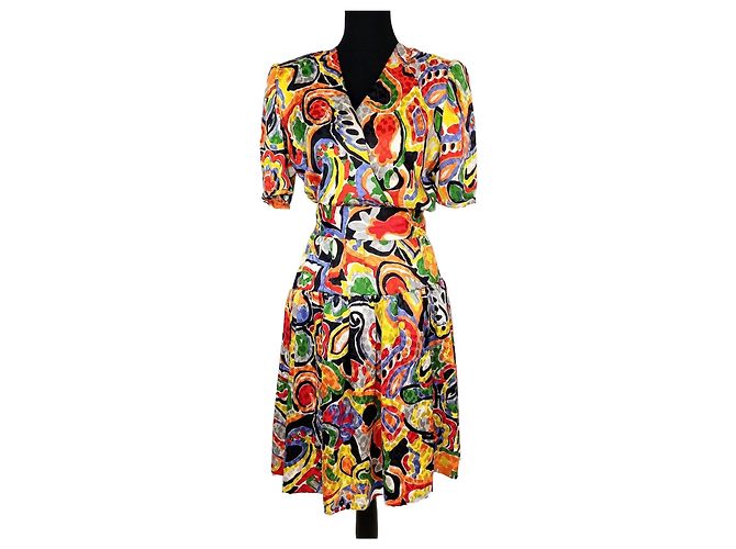 Givenchy multicolored silk dress Multiple colors