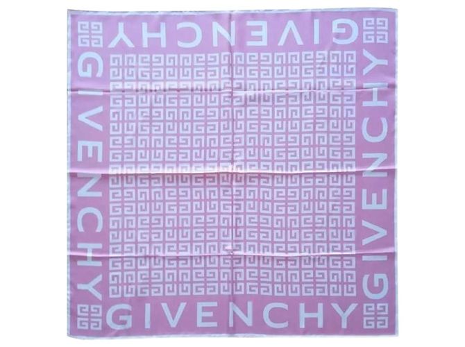 LENÇO DE SEDA 4G GIVENCHY. Branco Fuschia