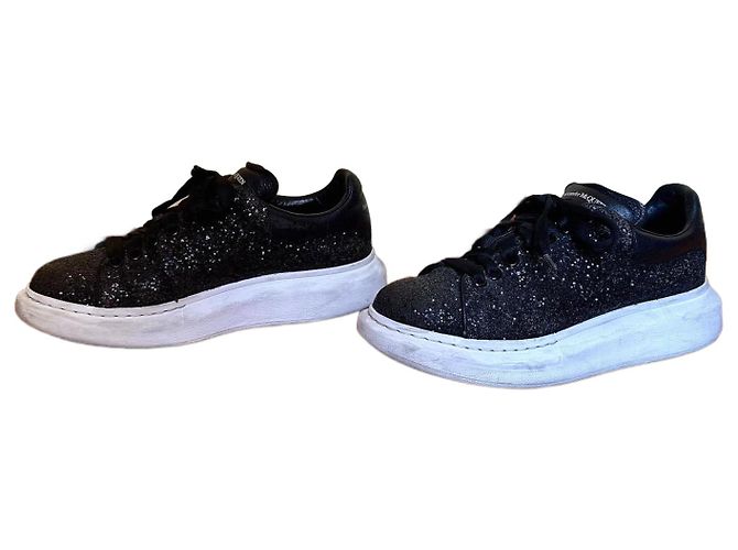 Alexander McQueen Oversize Sneaker Leder Schwarz 40