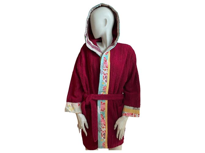 Kenzo-Bademantel aus farbigem Baumwollstoff Rot