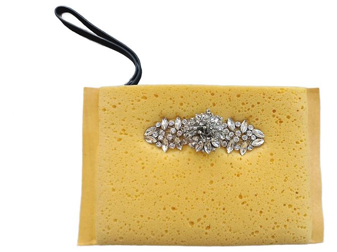 Christopher Kane Clutch Gelb Swarovski Strass
