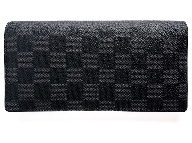 Louis Vuitton Brazza Canvas Vertical long Wallet Damier Graphite Multiple colors