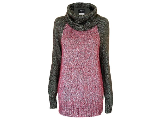 Chanel Coco Brasserie Artisan Suéter de Seda Tricot 36 FR Multicor 