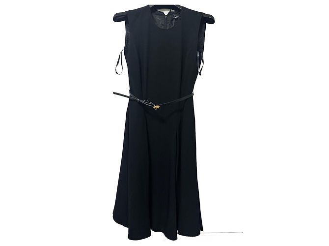 Vestido preto sem mangas Versace