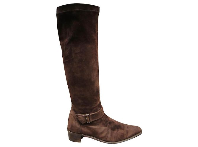 Bottes Paraboot Marron Foncé Daim