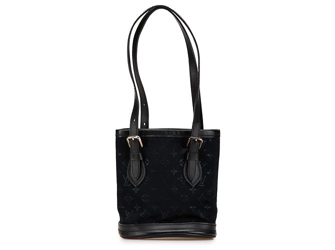 Bucket Schwarzer Monogramm Mini Satin Eimer Louis Vuitton