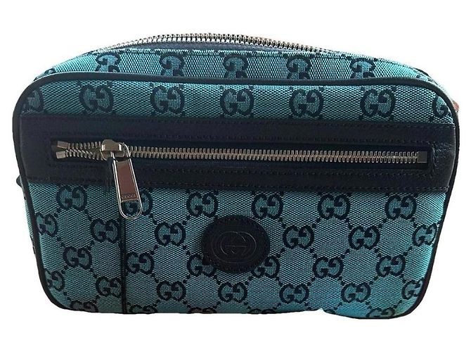 Marsupio Gucci blu navy in cotone
