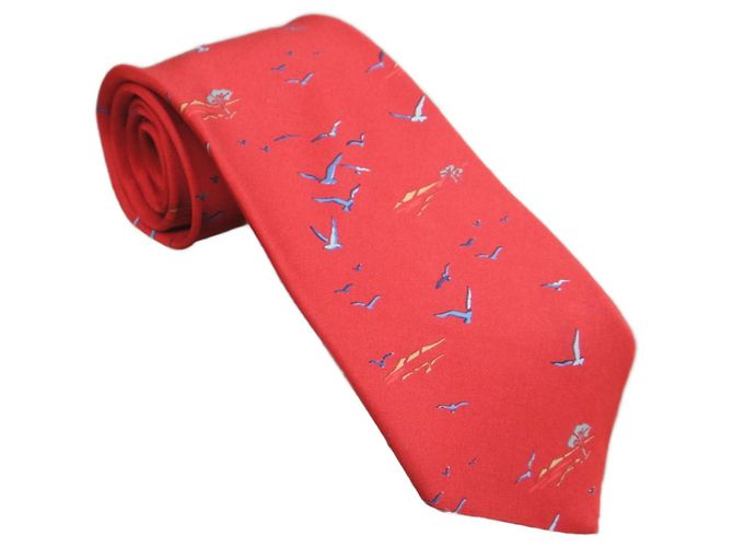 Christian Dior Red Silk Tie