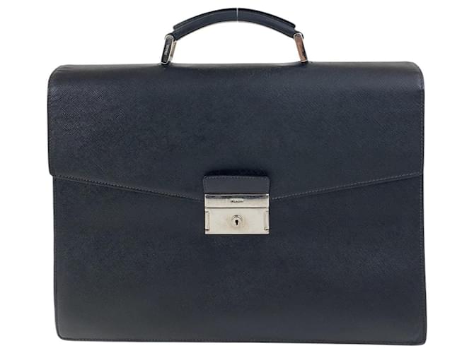 Prada Saffiano Leather Briefcase Black  ref.2285797