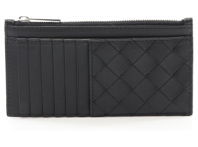 Bottega Veneta Intrecciato Coin Purse Black Leather  ref.2286334