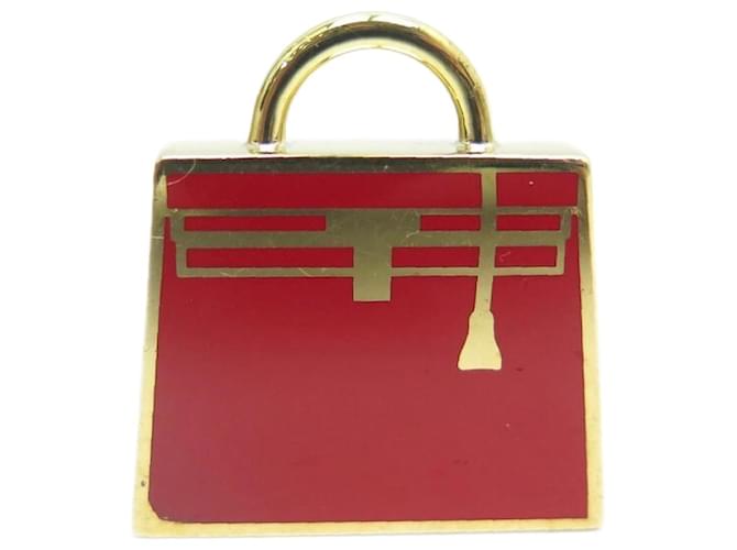 Hermès PENDENTIF HERMES ACCESSOIRE CURIOSITE SAC KELLY LAQUE H071667FD09 NECKLACE Rouge 
