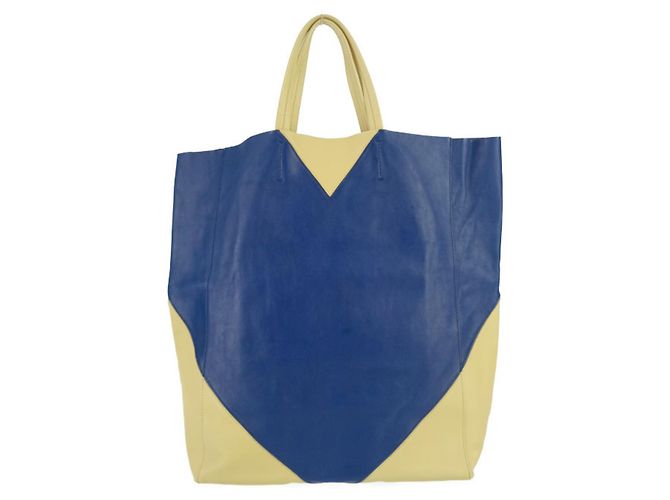 Cabas Céline Celine Horizontale Tragetasche Blau Roh Gelb 