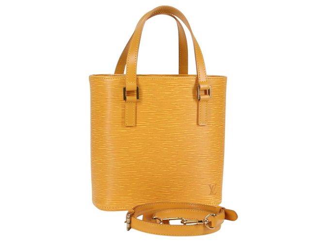 LOUIS VUITTON Epi Vavin PM Tote Bag SPO 2way Gelb LV Auth 121180V