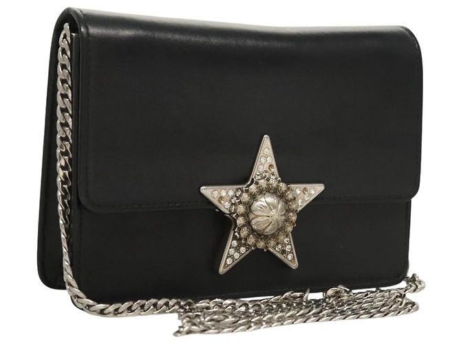 Borsa a spalla Miu Miu in pelle nera e argento Auth 124763 Nero