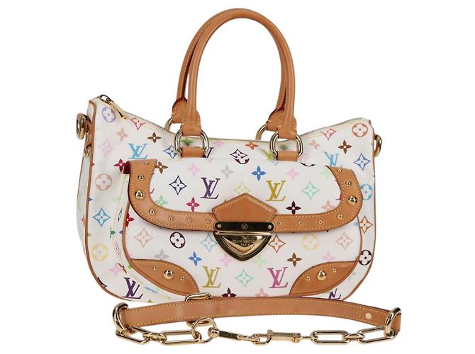 LOUIS VUITTON Tasche Rita 2way Monogramm Multicolor Weiß M40125 LV Auth 121279V