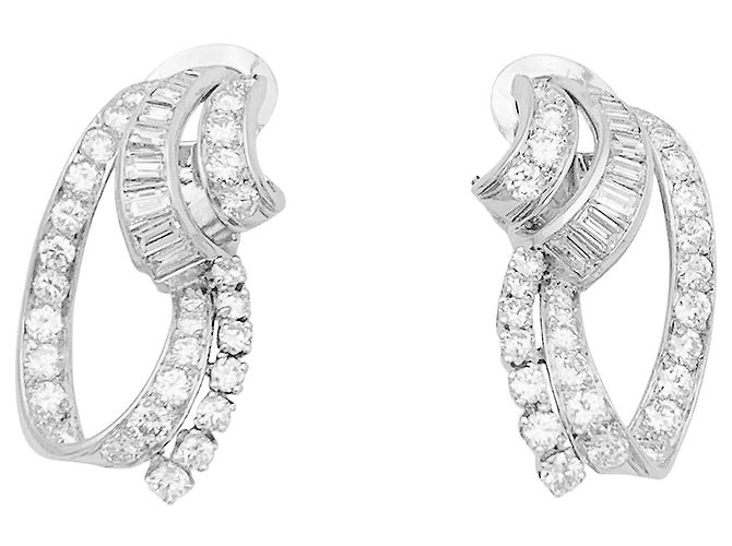 Autre Marque Ohrringe aus Weißgold, Diamanten.