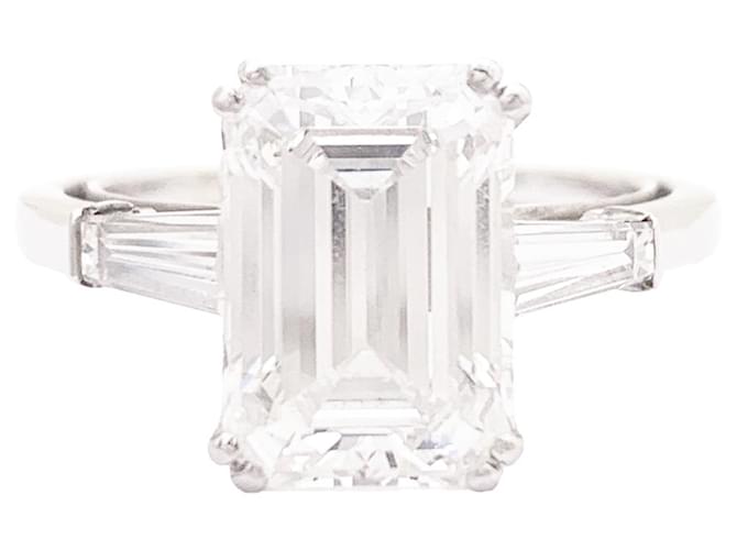 Anello solitario Van Cleef & Arpels, diamante taglio smeraldo 4,01 cts. 